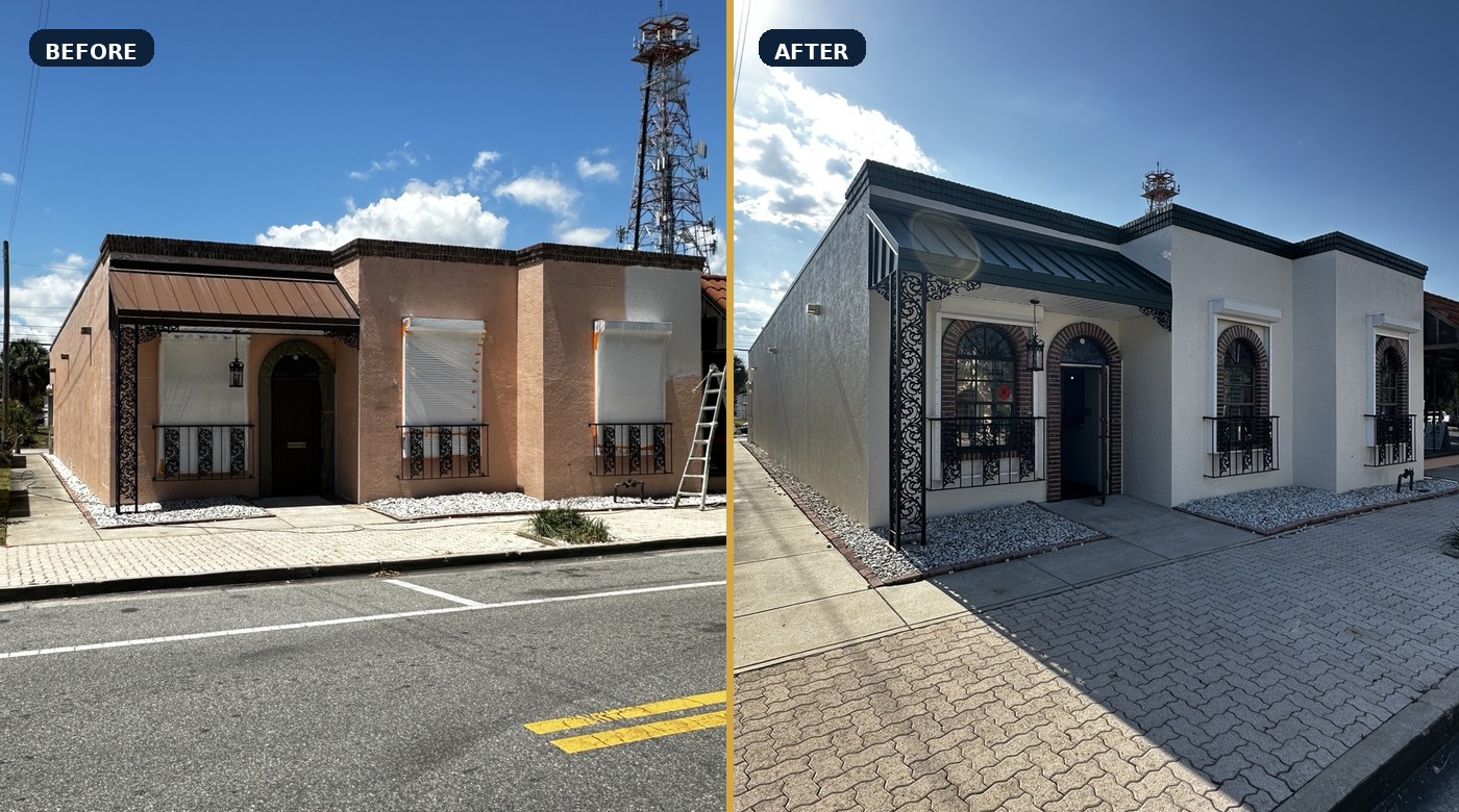 Commercial Painting before and after example